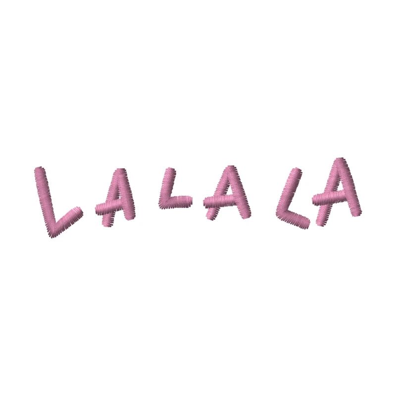 LA LA LA brodée