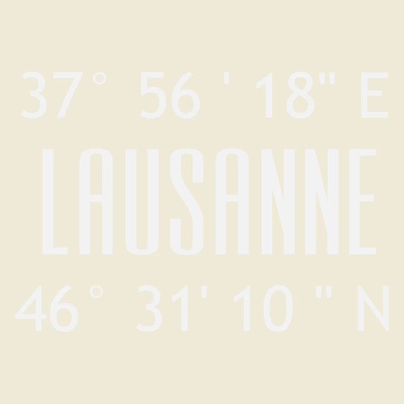 Coordonnées Lausanne typographique
