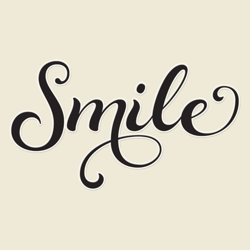 Smiling Script Lettering Smile