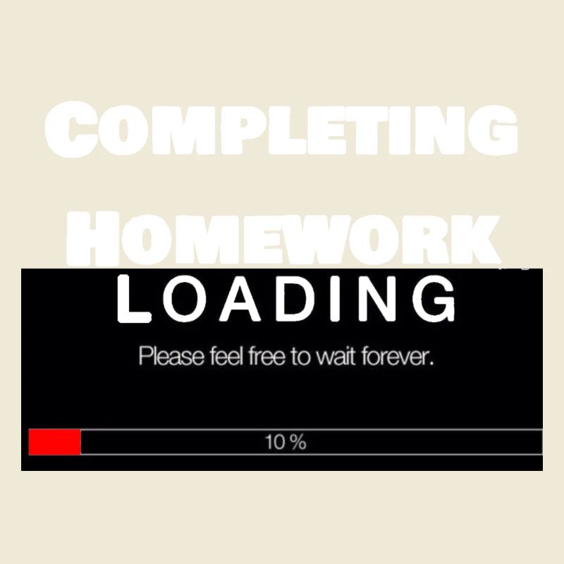 Scrolling Loading Bar University Funny Print
