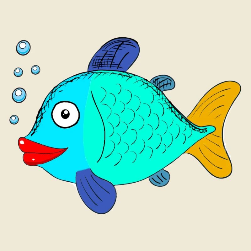 fisch mit Blubberblasen