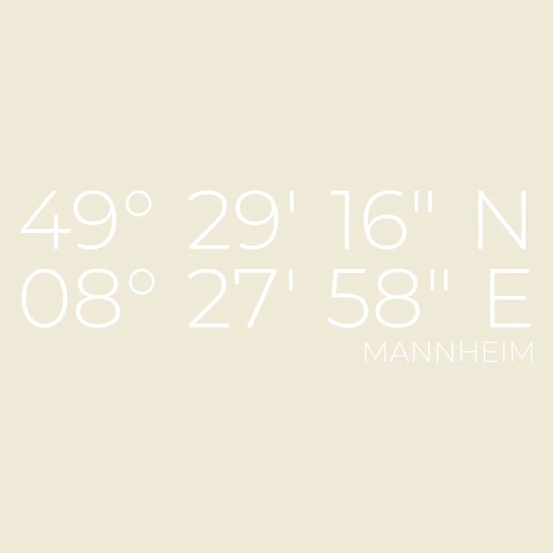 Coordinates Mannheim
