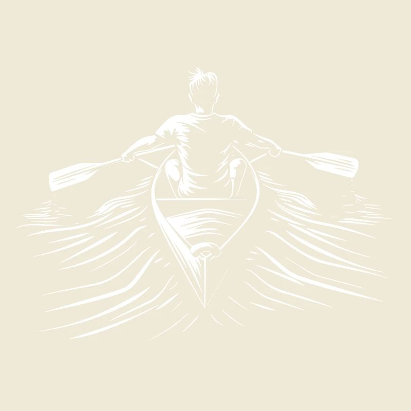 Rowing Line Art