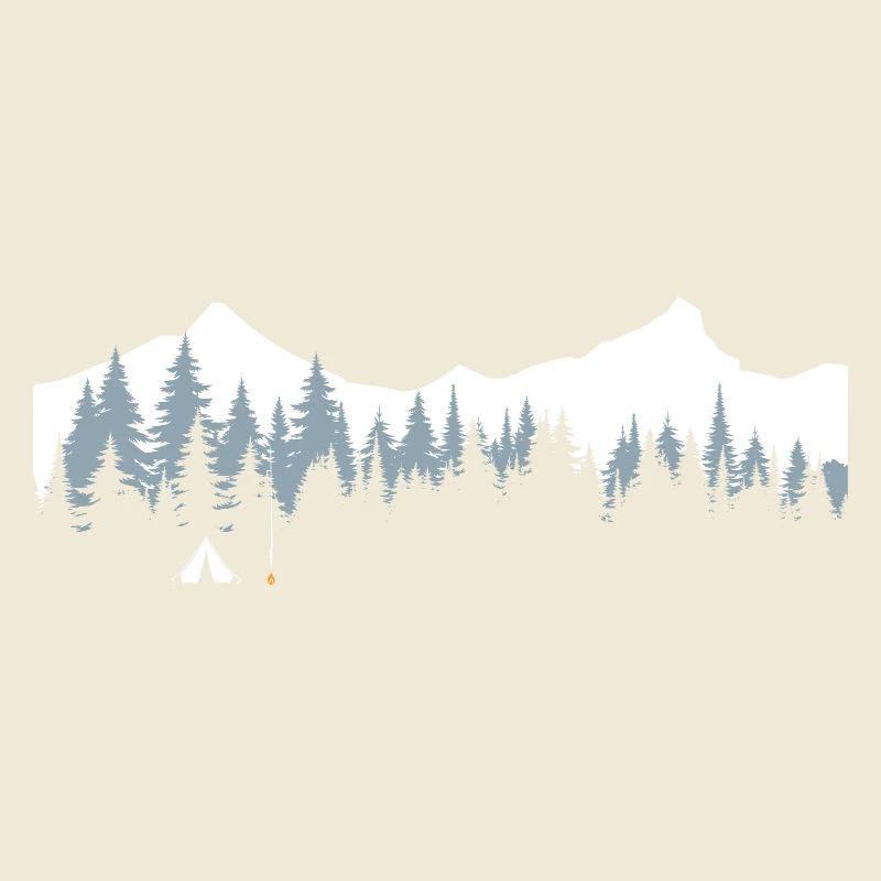 Serene Mountain Forest Scene