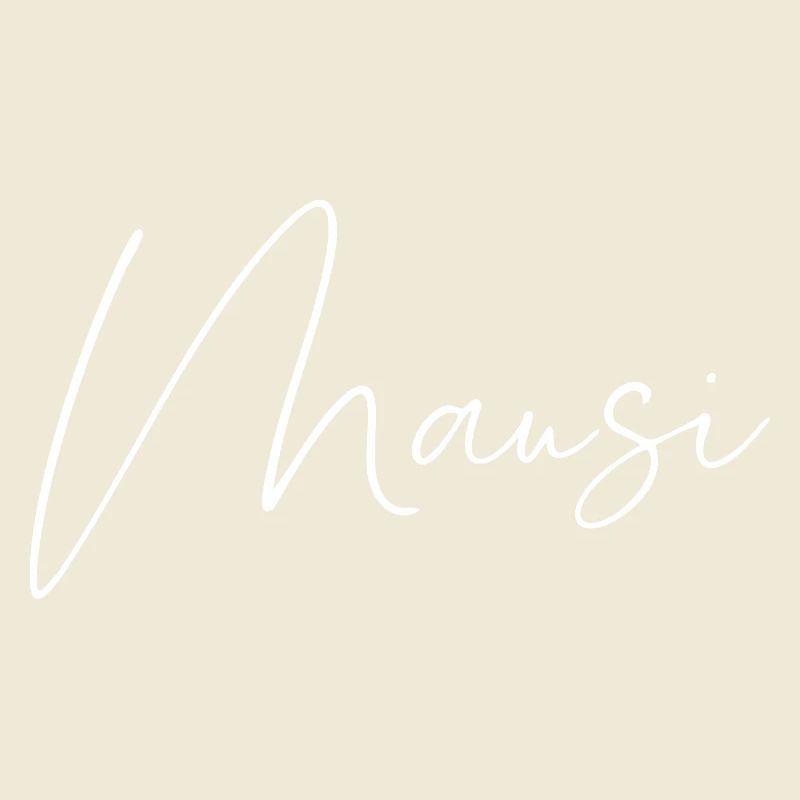 Mausi / Conception d’écriture manuscrite (Blanc)