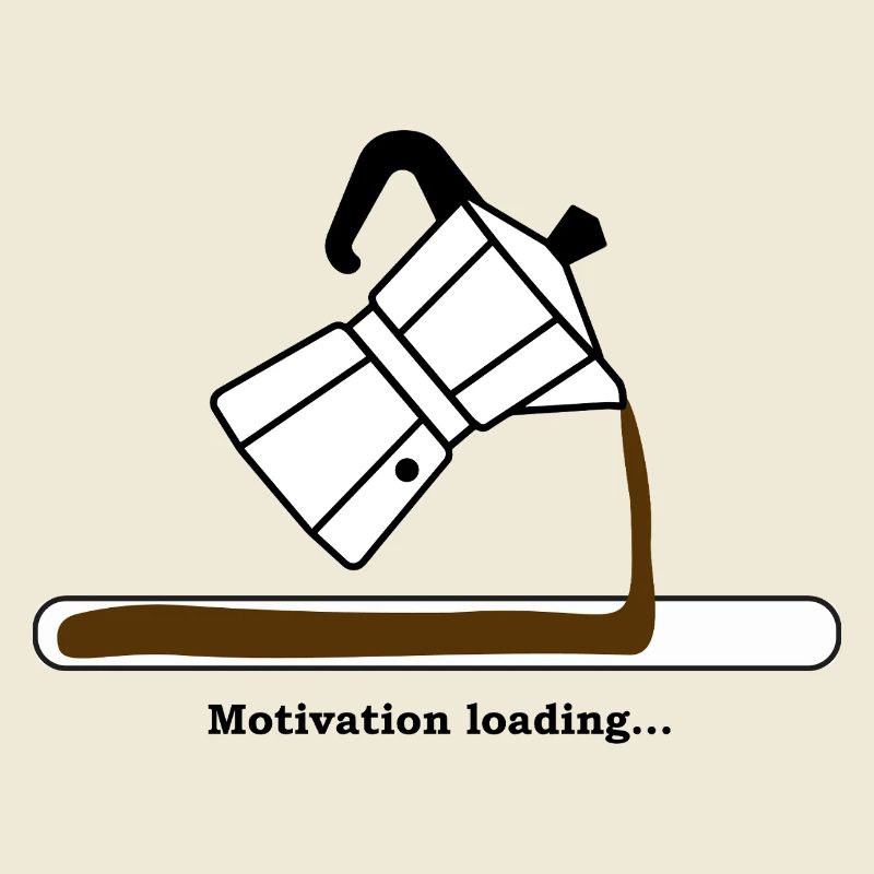 Motivation Loading mit Kaffee
