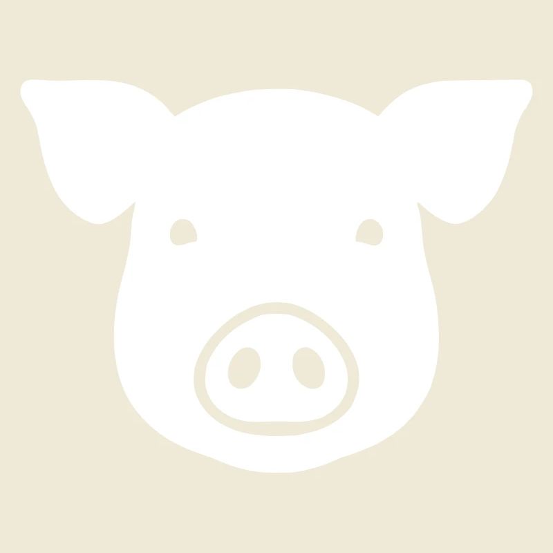 Cute Pig Head Icon Vector
