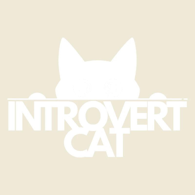 Introvertierter Cat Silhouette