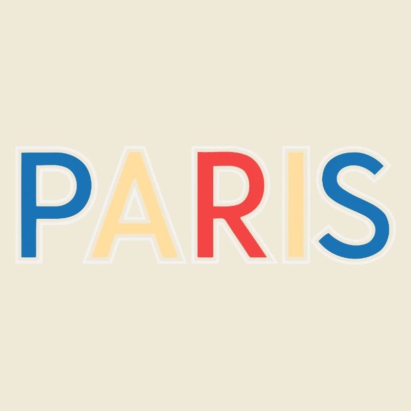 Pariser Farbblocktypografie