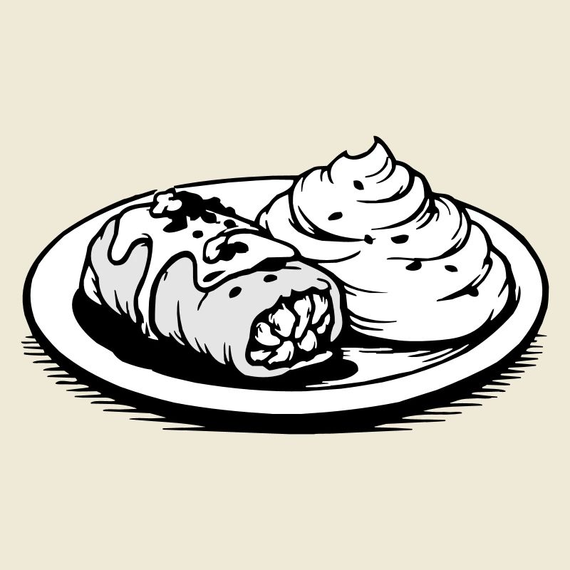 Golubzi cabbage wrap with mashed potatoes