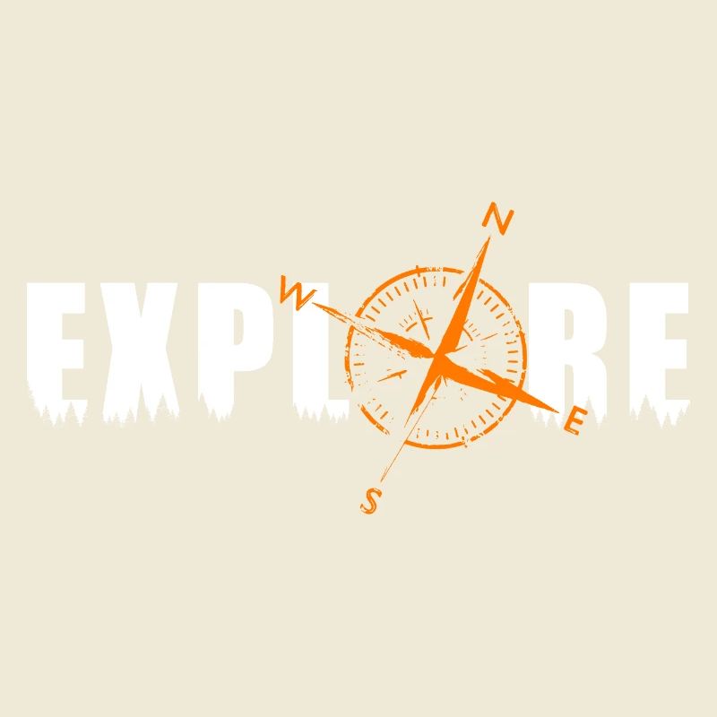 Explore Motiv mit einem Kompass