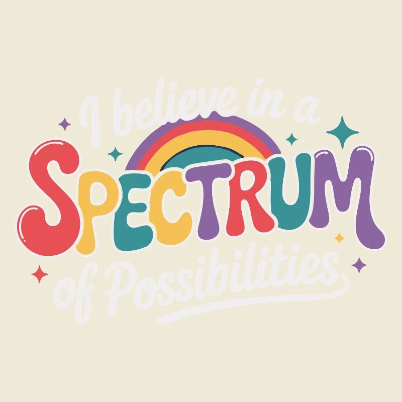 Autism Awareness Support rainbow