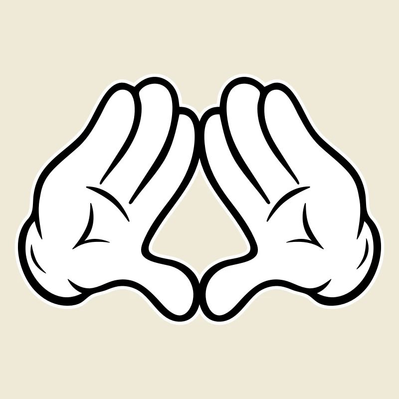 Hands Diamond Pyramid Triangle Rhombus Comic Style