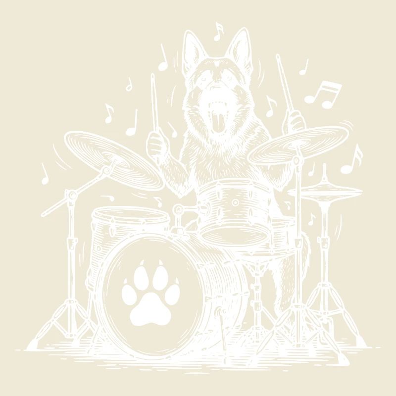 German Shepherd Drummer