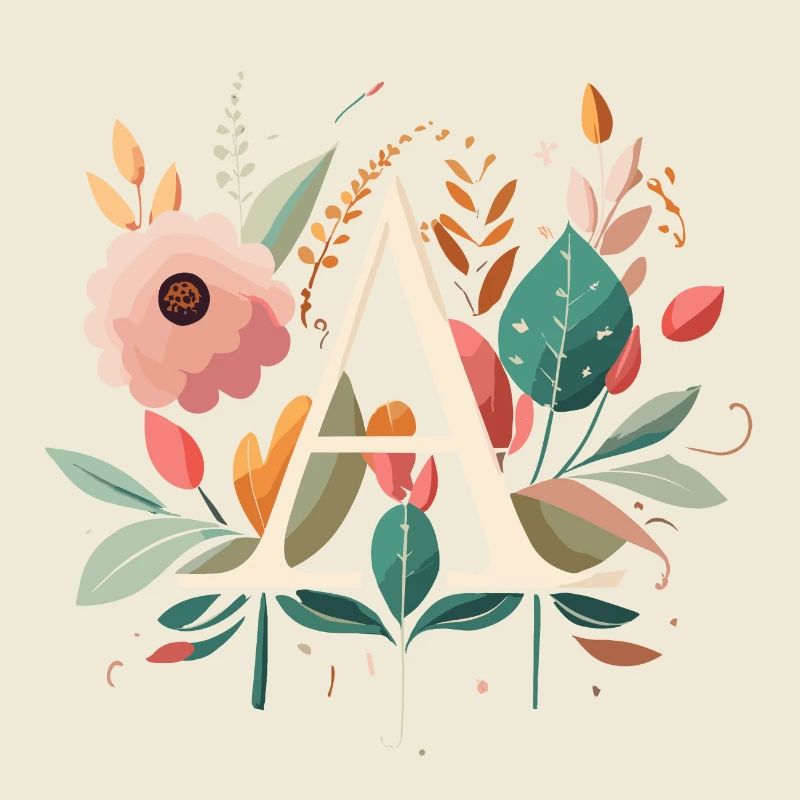 Une typographie avec des fleurs