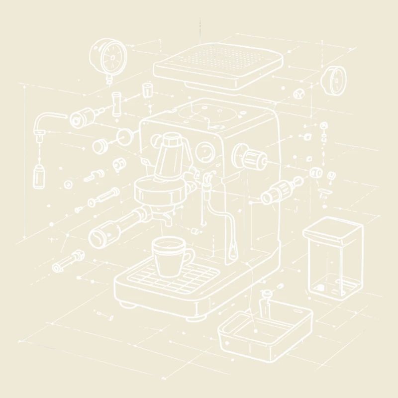 Plan de la machine à espresso