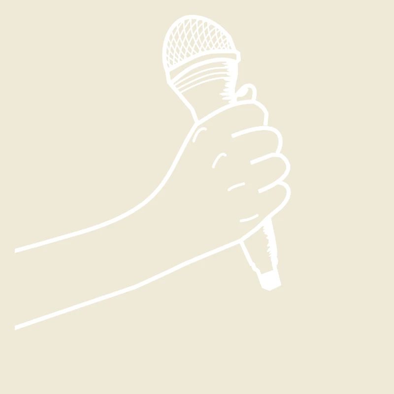 Hand mit Mikrofon