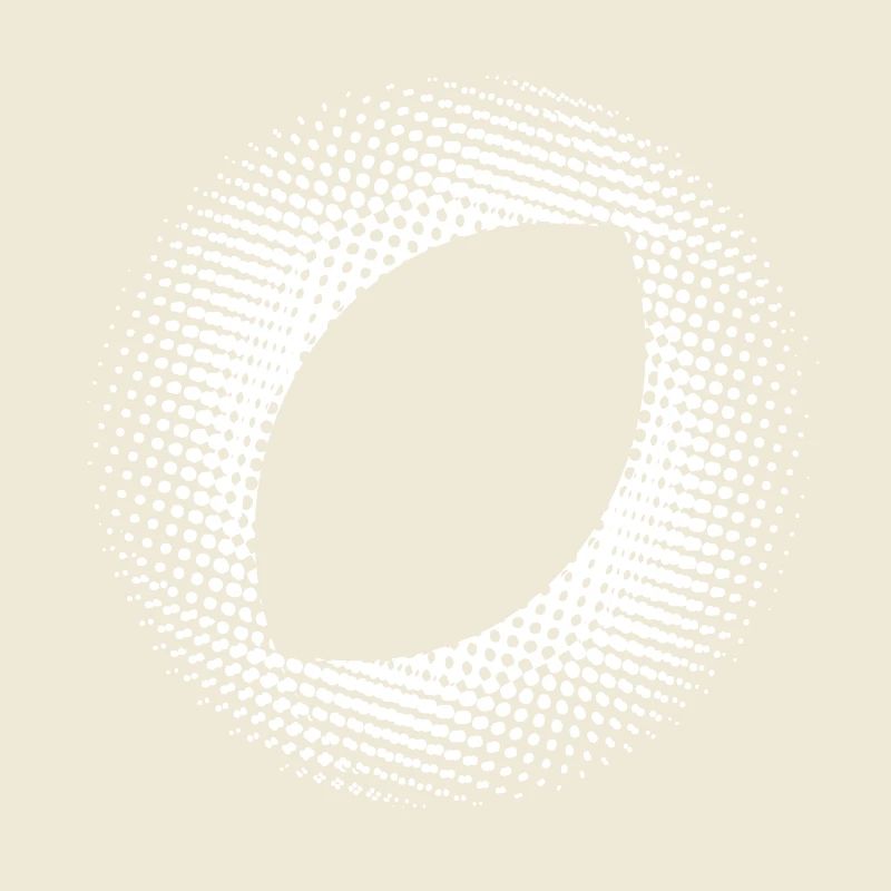 dotted, oval art white