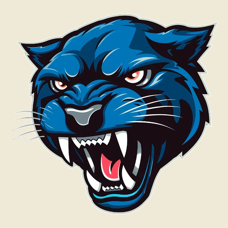 Panther Head Blue