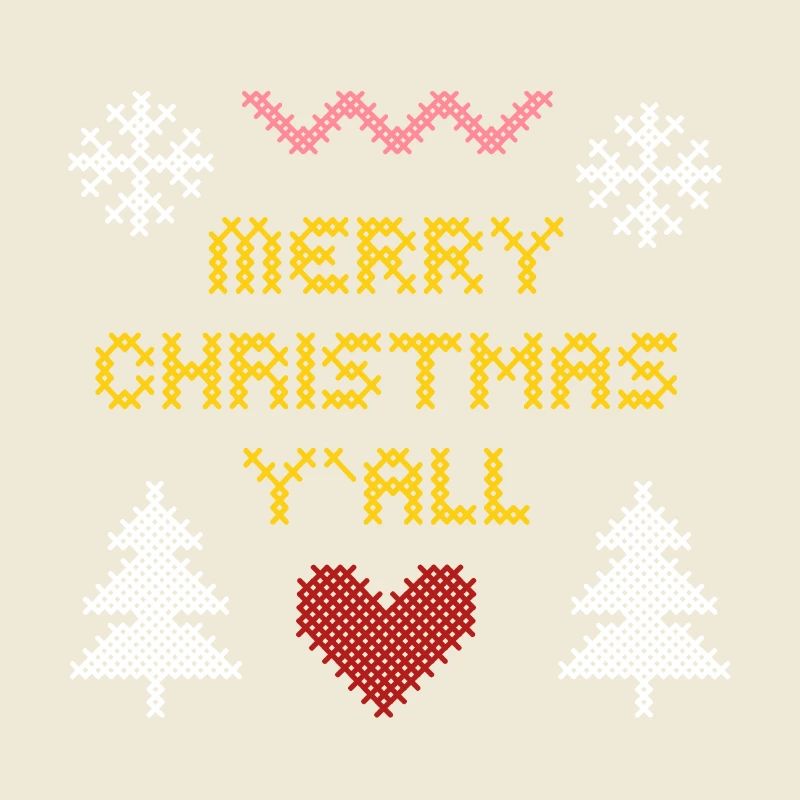 Warm Christmas Pattern in Pixel Art