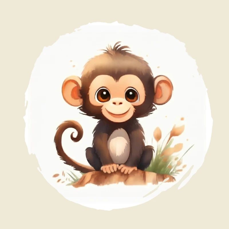 Affe Aquarell