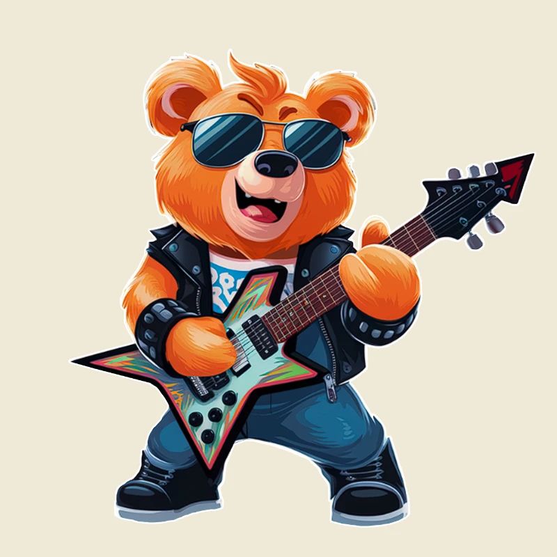 Heavy Metal Teddybär Gitarrist