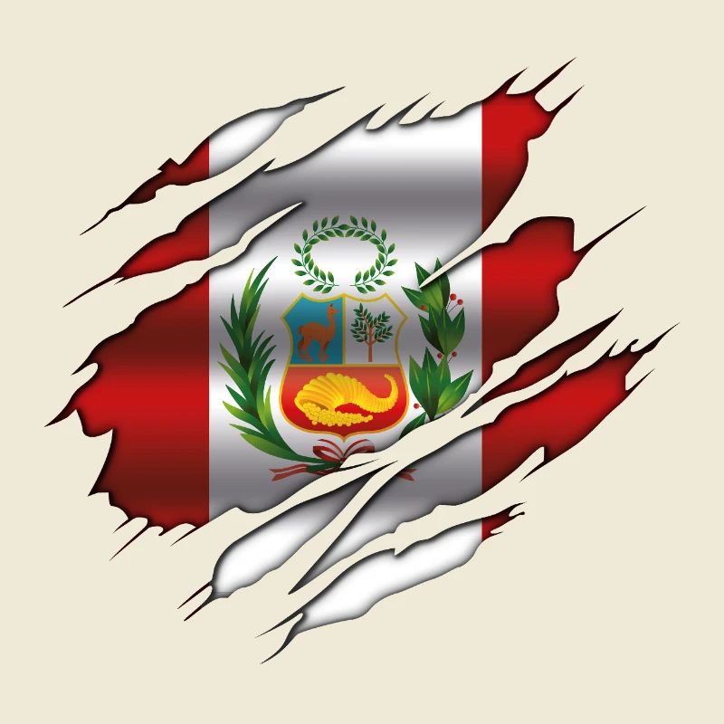 Drapeau du Pérou - Drapeau déchiré