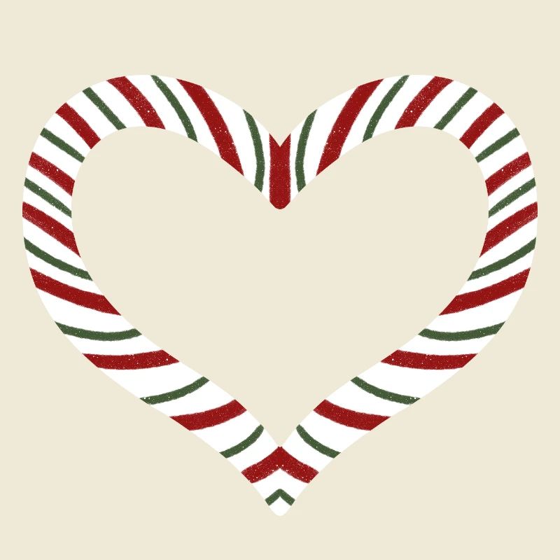 Candy Cane Rayé Coeur