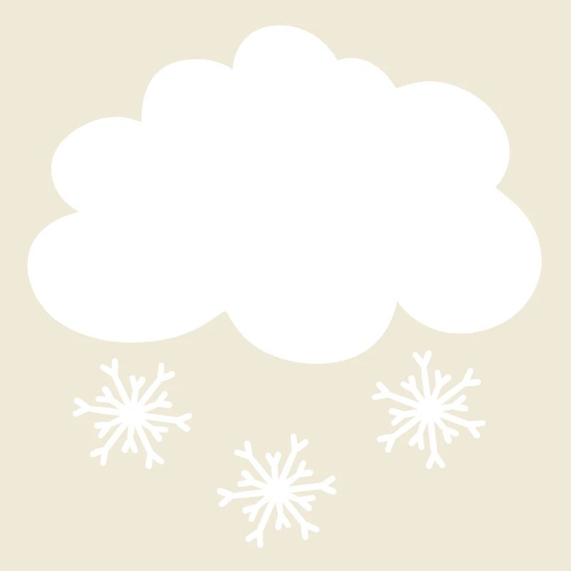 Schneewolke mit Schneeflocken