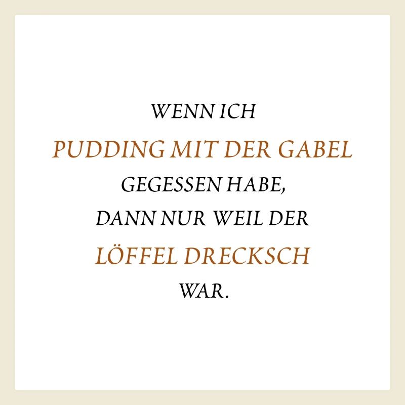 Pudding mit der Gabel