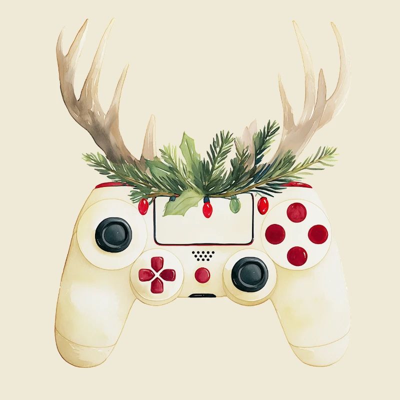Weihnachtscontroller mit Hirschgeweih