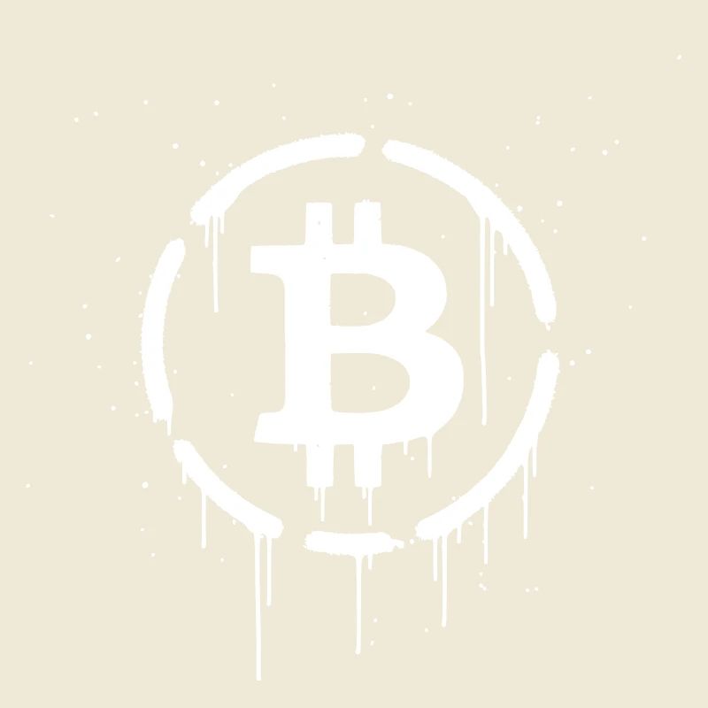 Bitcoin Logo Graffiti Crypto