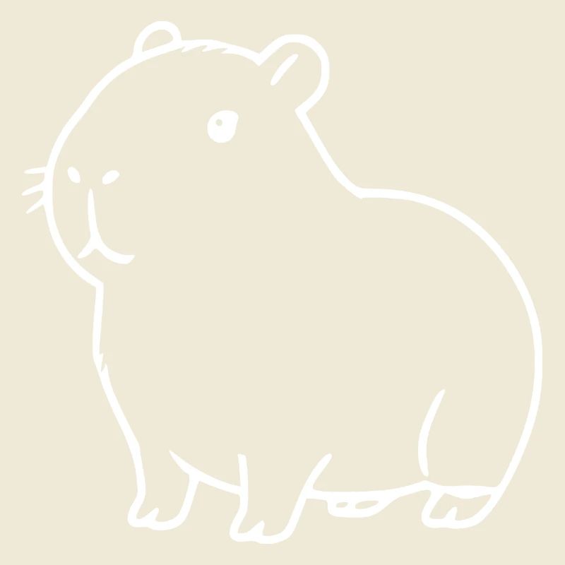 Capybara capybara blanc