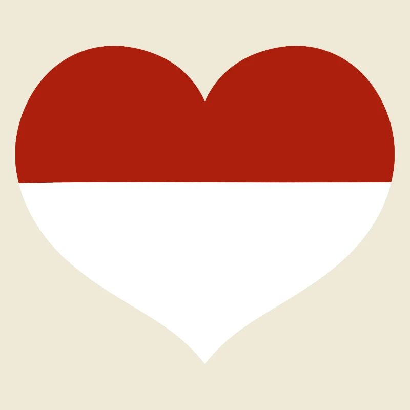 Cœur du drapeau de Monaco