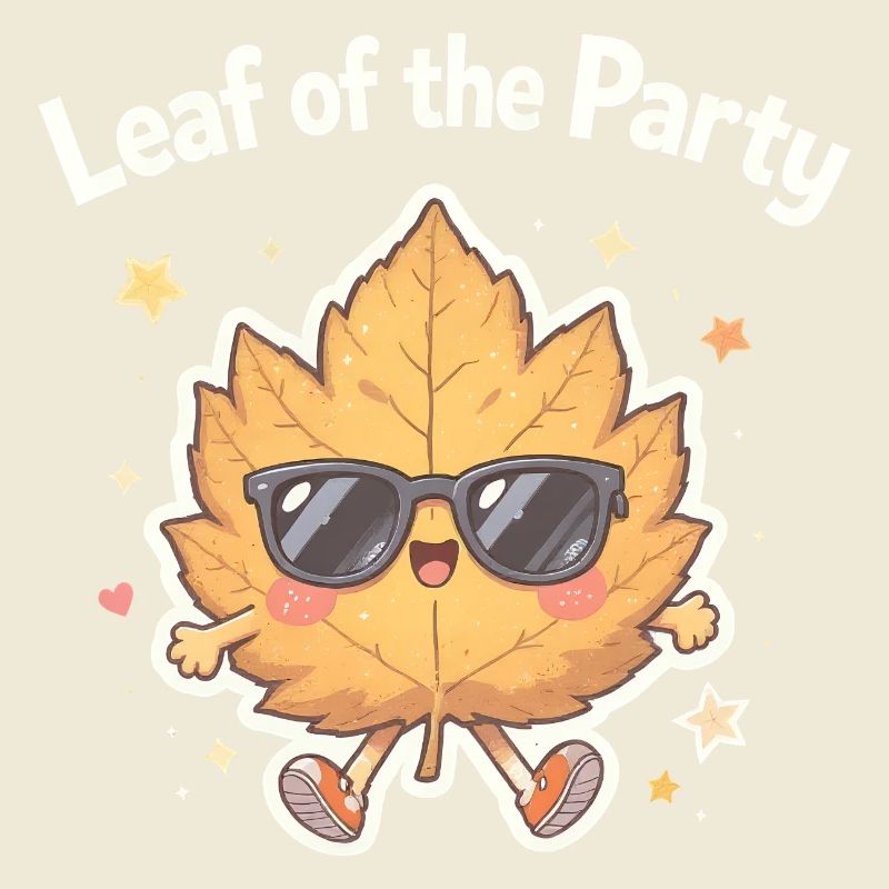 Blatt der Party Happy Fall Ernte Herbstblatt