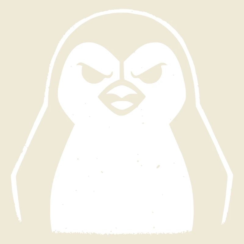 pinguin stencil grunge minimalistisch-vector Linux