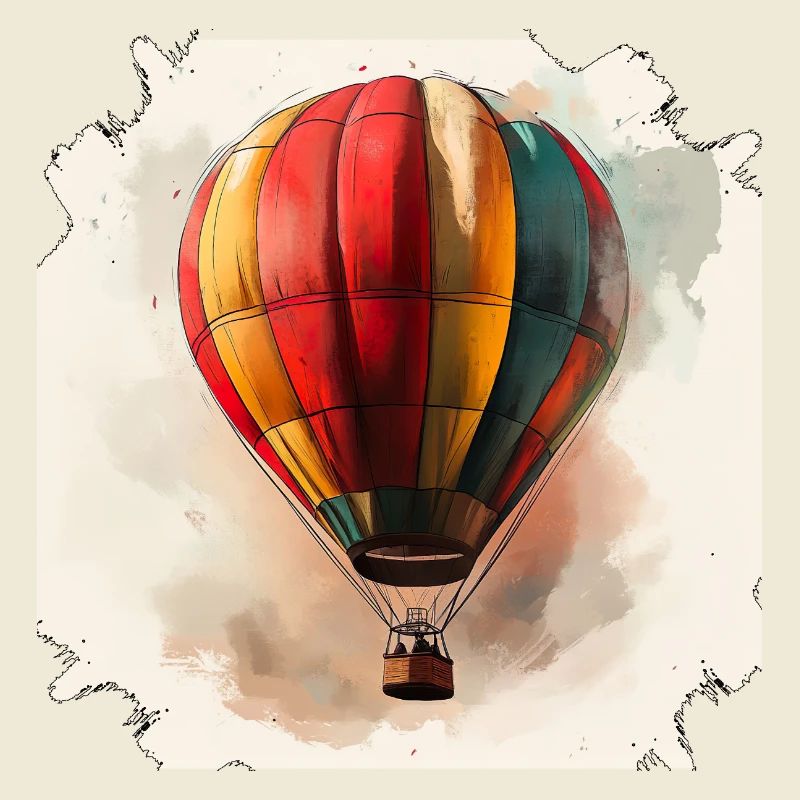 Regenbogenballon Aquarell