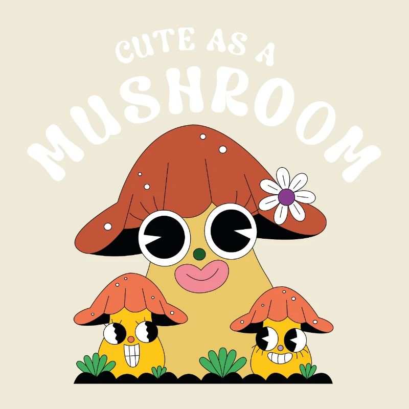 Mignon comme un champignon – Motif de champignon sucré