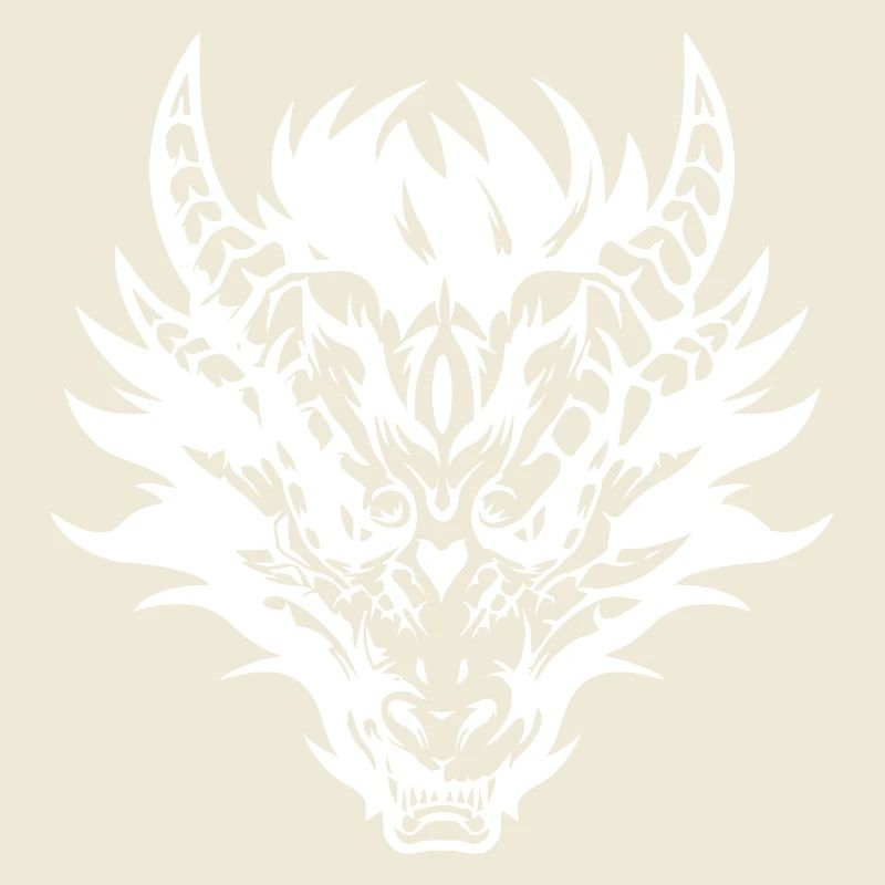 Conception complexe de masque de dragon tribal