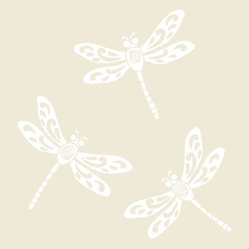 trio de libellules blanches