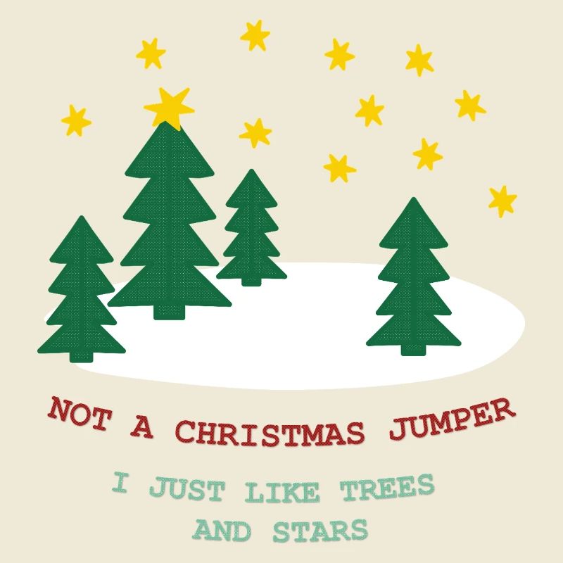 Pas de pull de Noël : sapins et étoiles