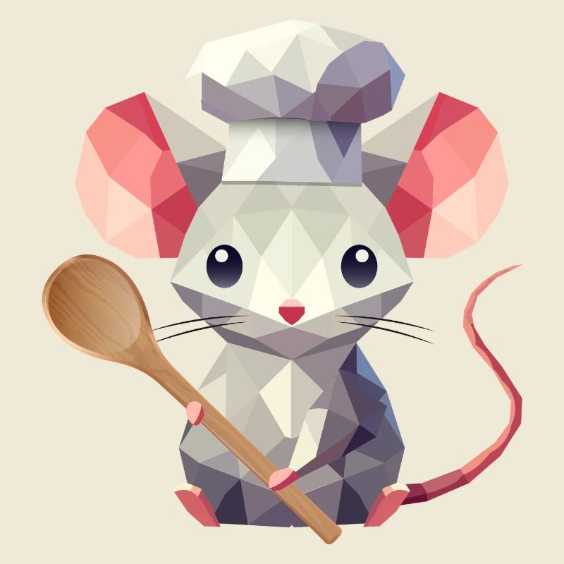 Culinary charm in polygon style