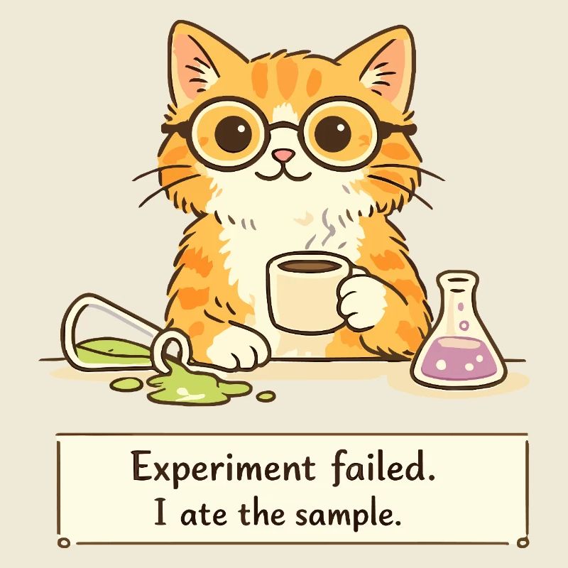 Scientist Cat. Experiment Failed. I Ate the Sample