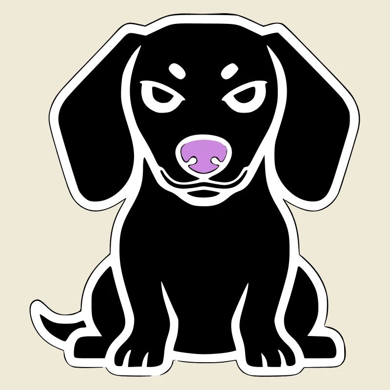 Dessin animé chiot teckel