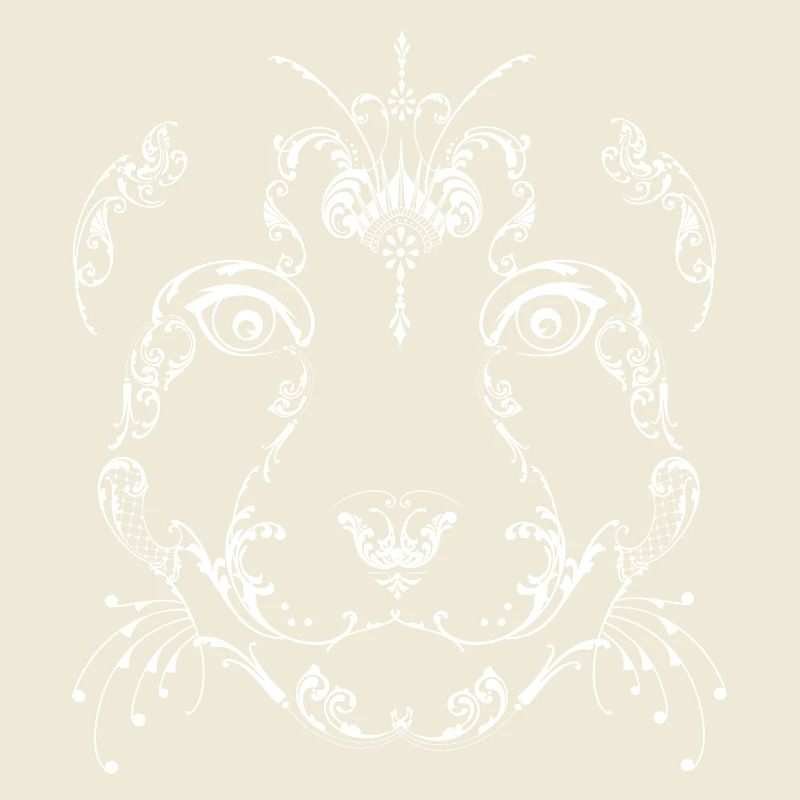 Snow leopard cheetah psychedelic ornament pattern