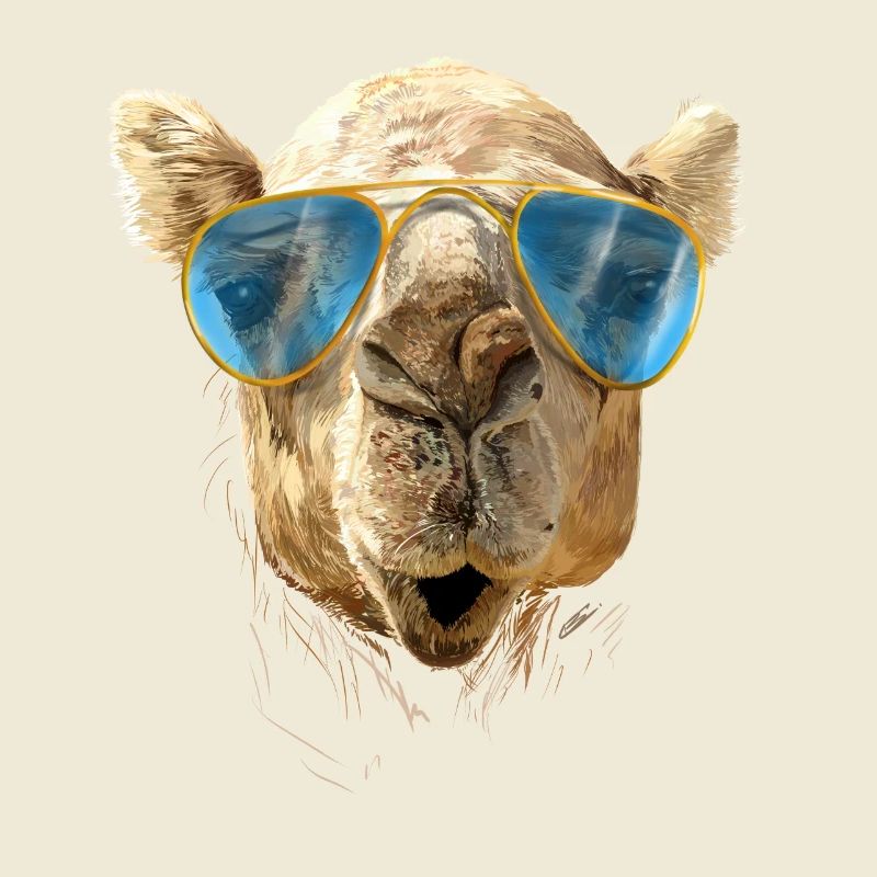 Camel with sunglasses