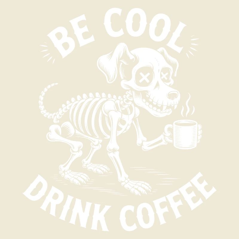 Be Cool Coffee Skeleton Pup