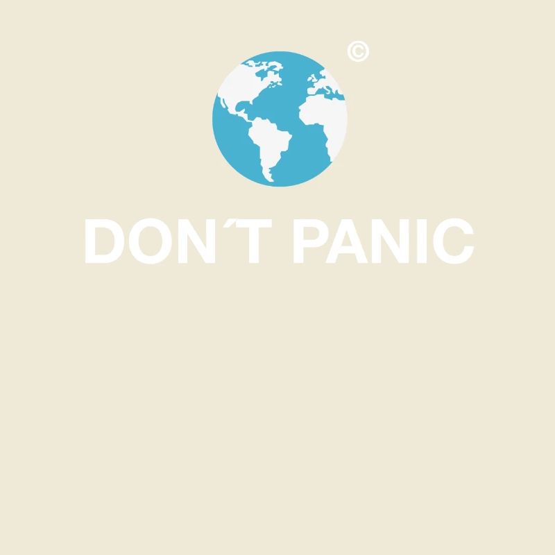 dont panic Earth planet hitchhiker's galaxy climate wall