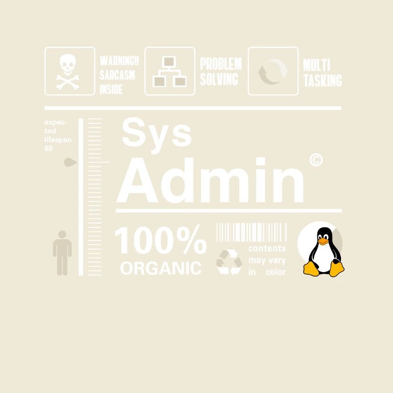 Sys Admin Penguin Ordinateur Nerd pc Platine cpu inh
