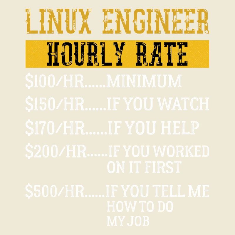 Linux Engineer Stundensatz Mechaniker Arbeitsrate